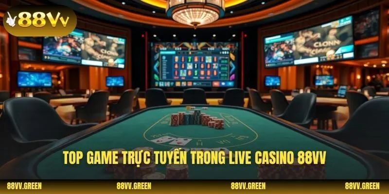 Top game trực tuyến trong live casino 88VV